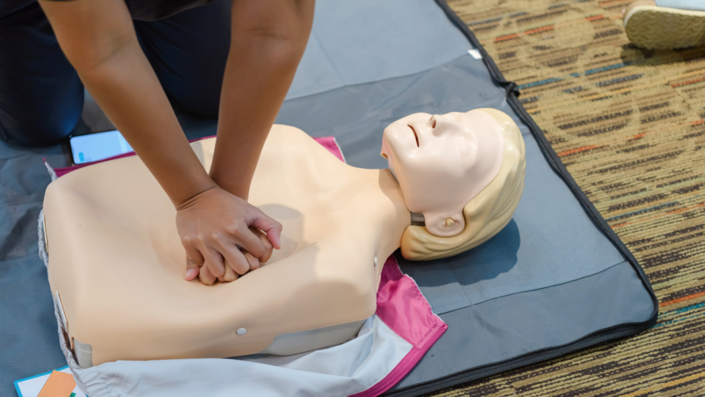 a person doing a cpr