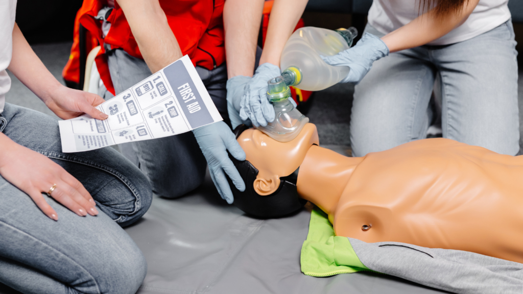 a person doing a cpr