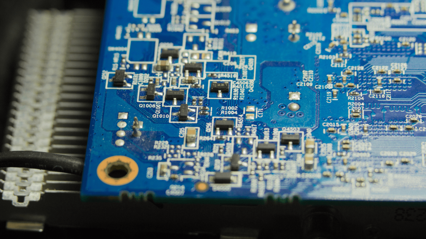 an image of a computer board with a graphics card on it