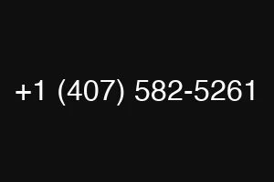 +1 (407) 582-5261